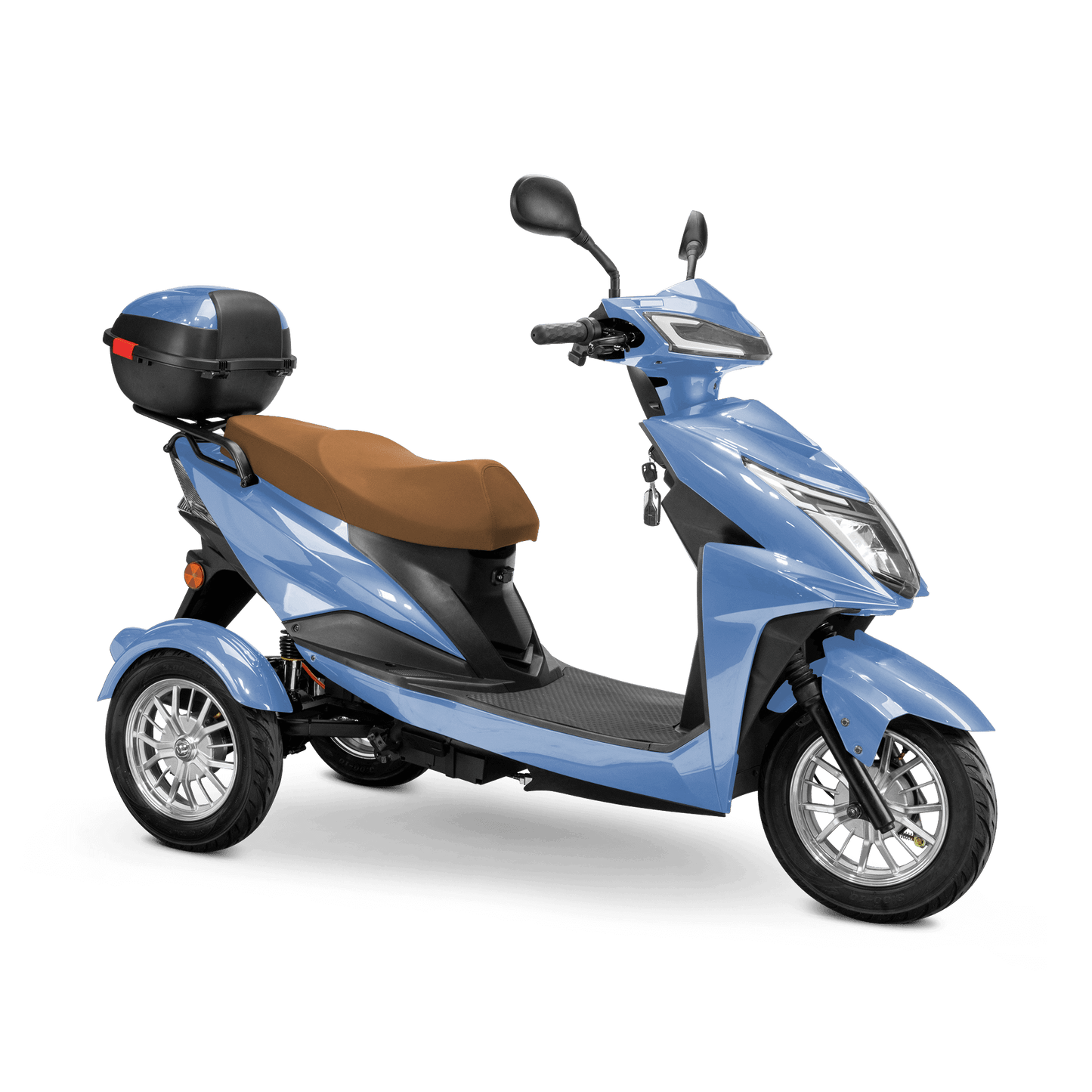 Regal Mobility Scooter - blue with brown seat and silver wheels