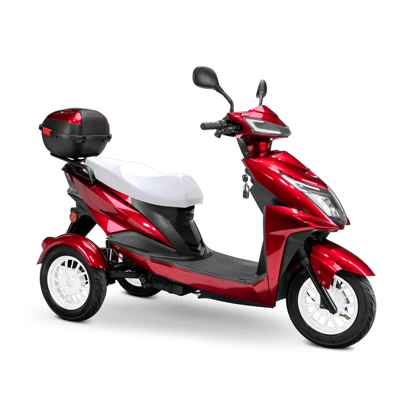 Regal Mobility Scooter - red with white seat and white wheels
