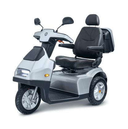 Afiscooter S3 Mobility Scooter - silver with single seat