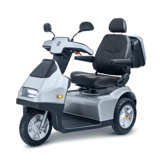 Afiscooter S3 Mobility Scooter - silver with single seat