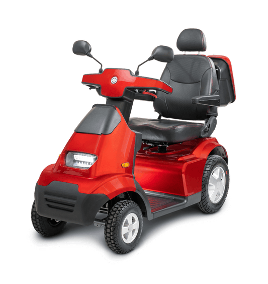 Afiscooter S4 Mobility Scooter - red front left view