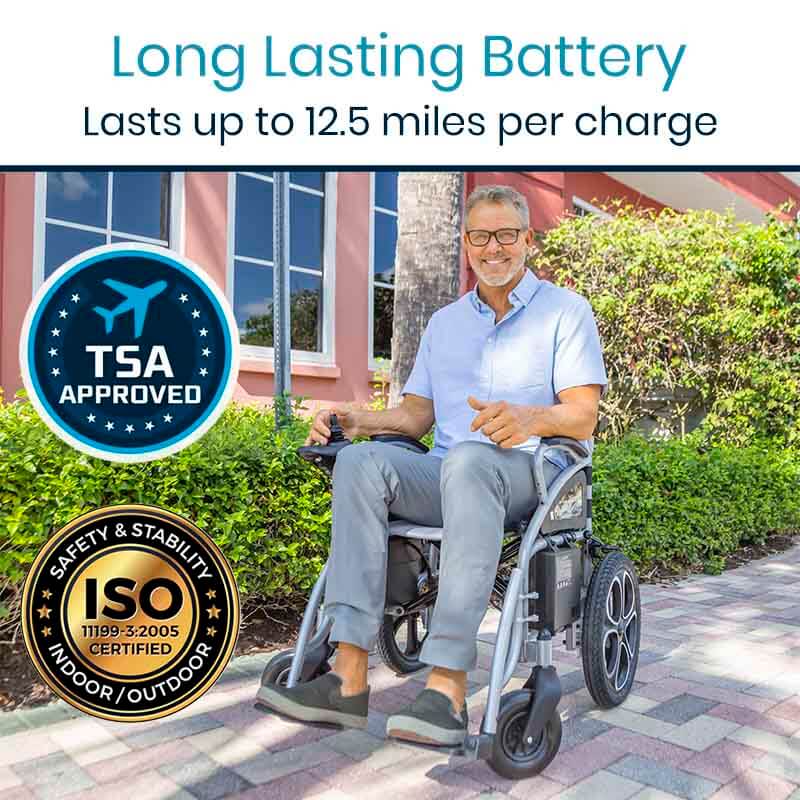 Compact Power Wheelchair - battery range up to 12.5 miles