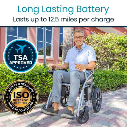 Compact Power Wheelchair - battery range up to 12.5 miles