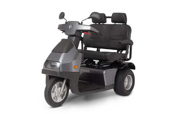 Afiscooter S3 Mobility Scooter - grey with two seats