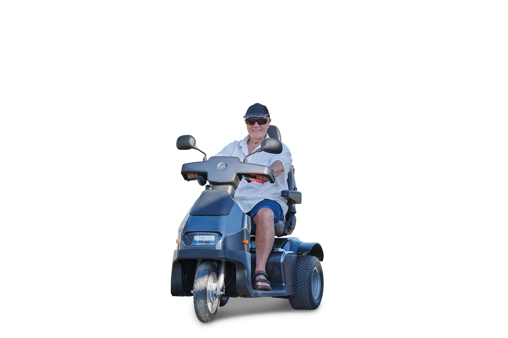 Afiscooter S3 Mobility Scooter - blue with single seat and model