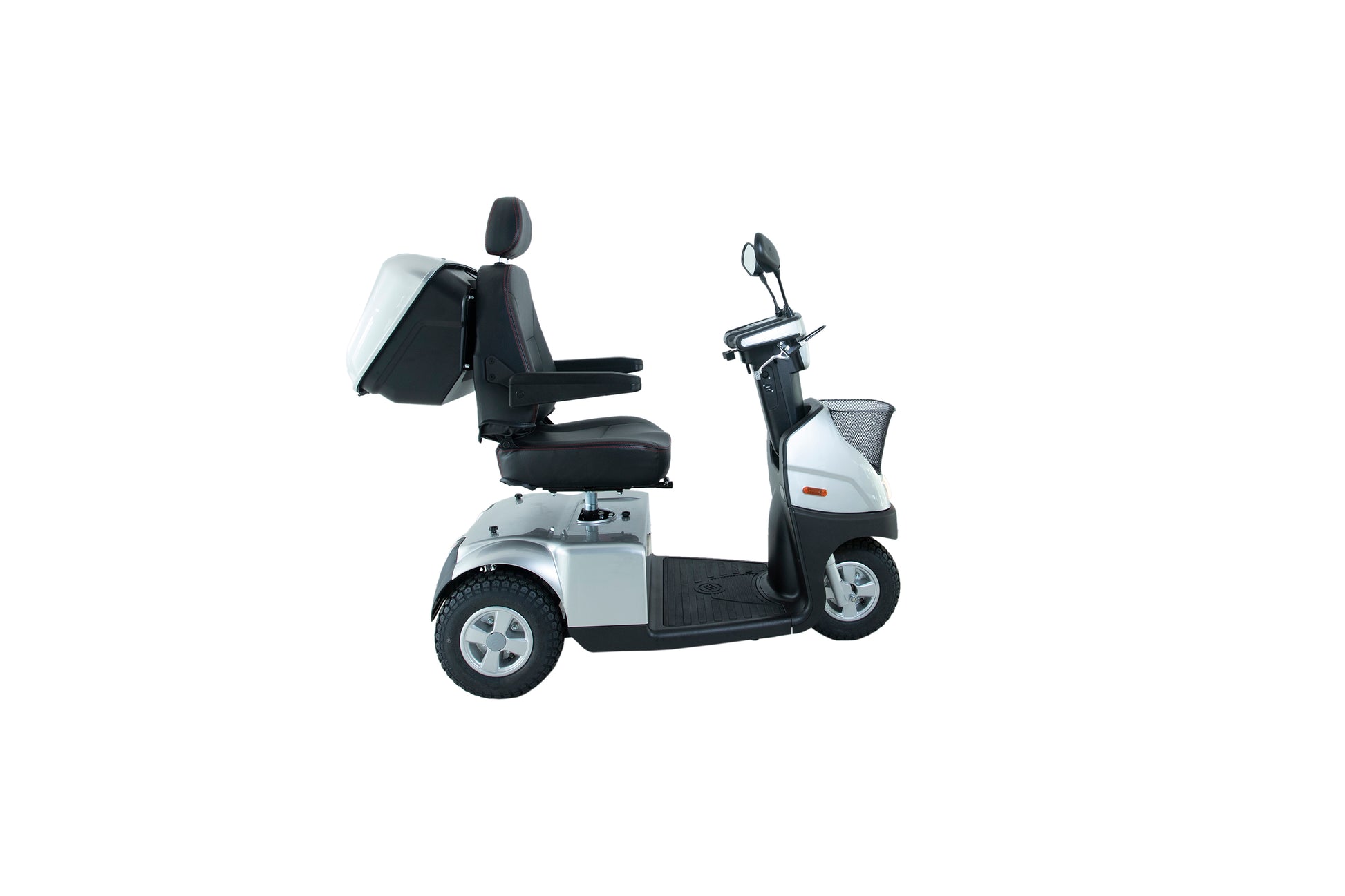 Afiscooter C3 Mobility Scooter - silver right profile view