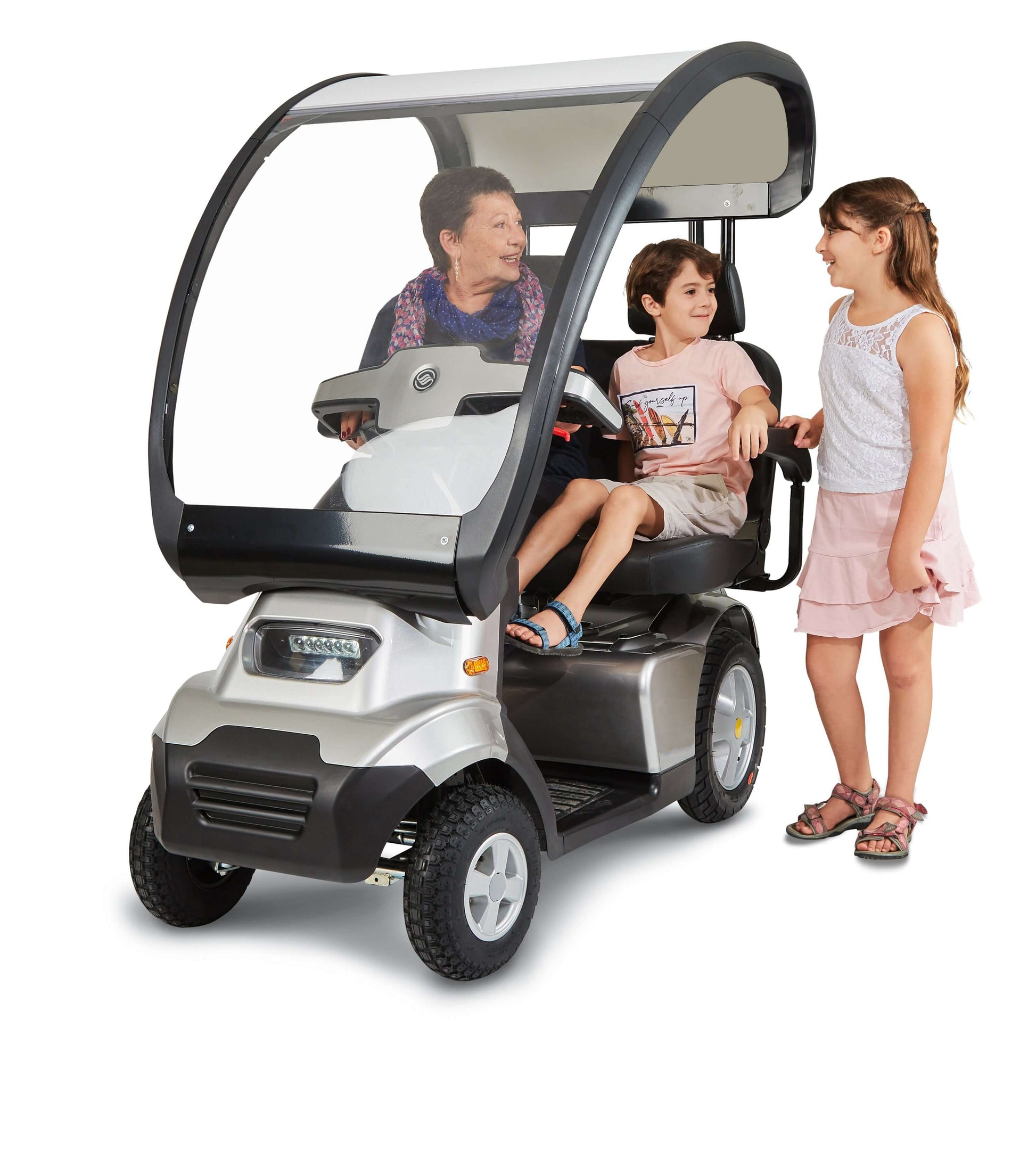 Afiscooter S4 Mobility Scooter - two seats with canopy and three models