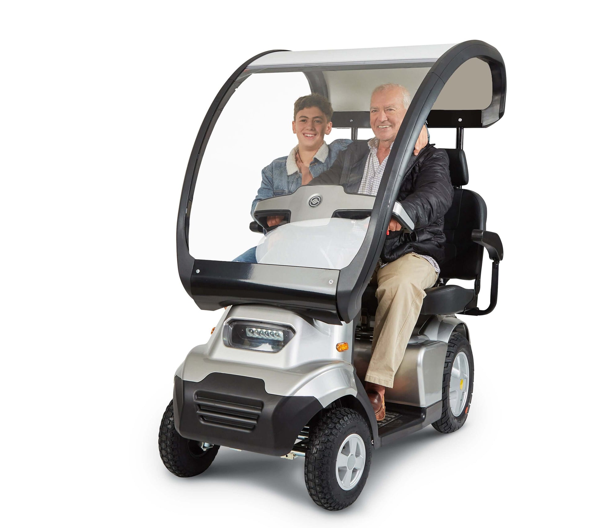 Afiscooter S4 Mobility Scooter - two seats with canopy and two adult models