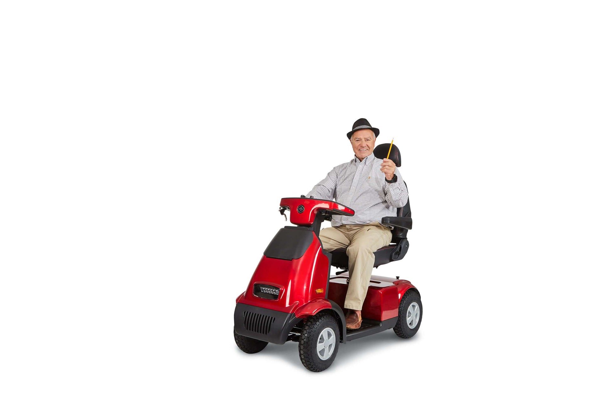 Afiscooter S4 Mobility Scooter - red with single seat and model