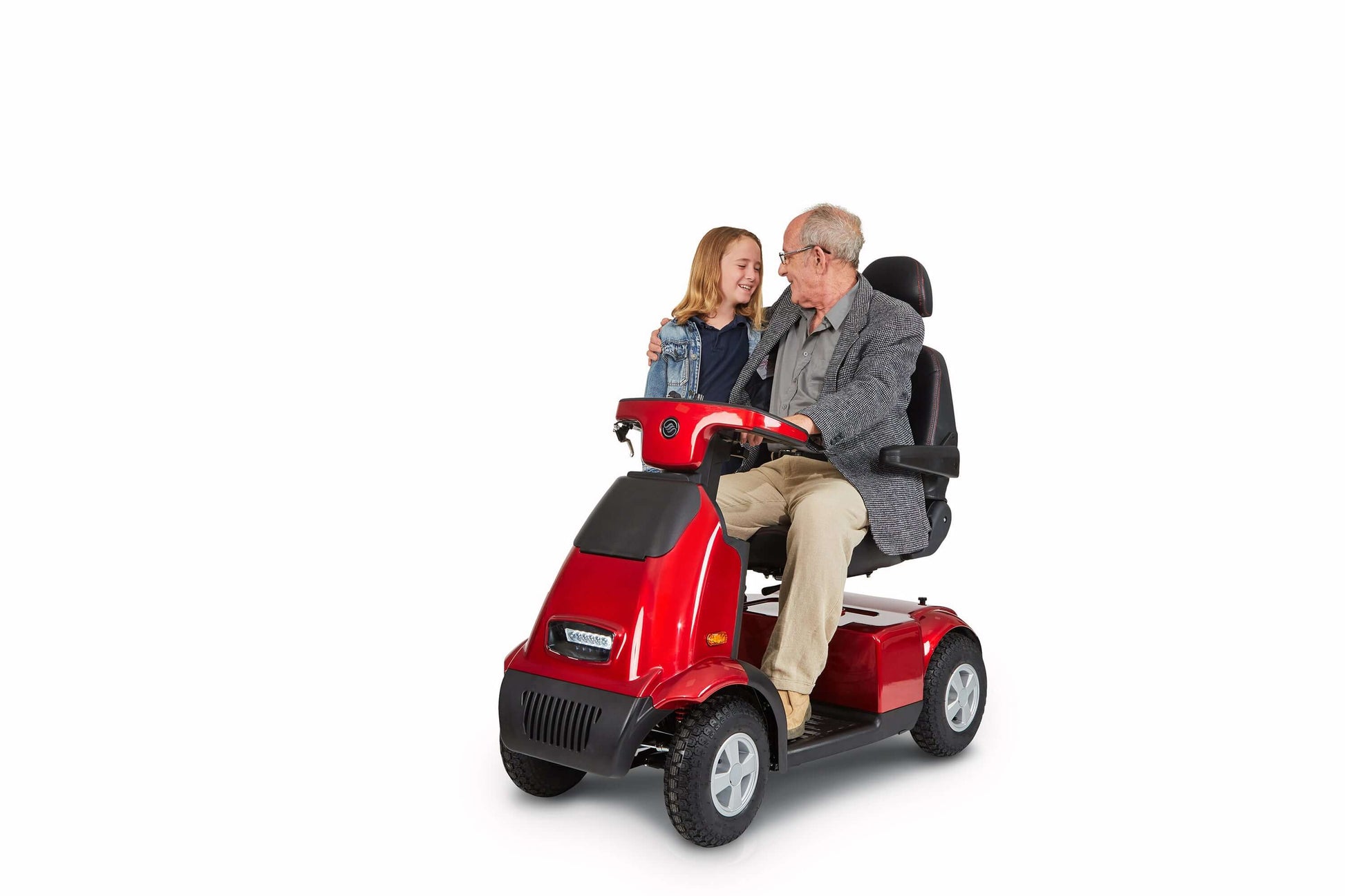 Afiscooter S4 Mobility Scooter - red with single seat and two models