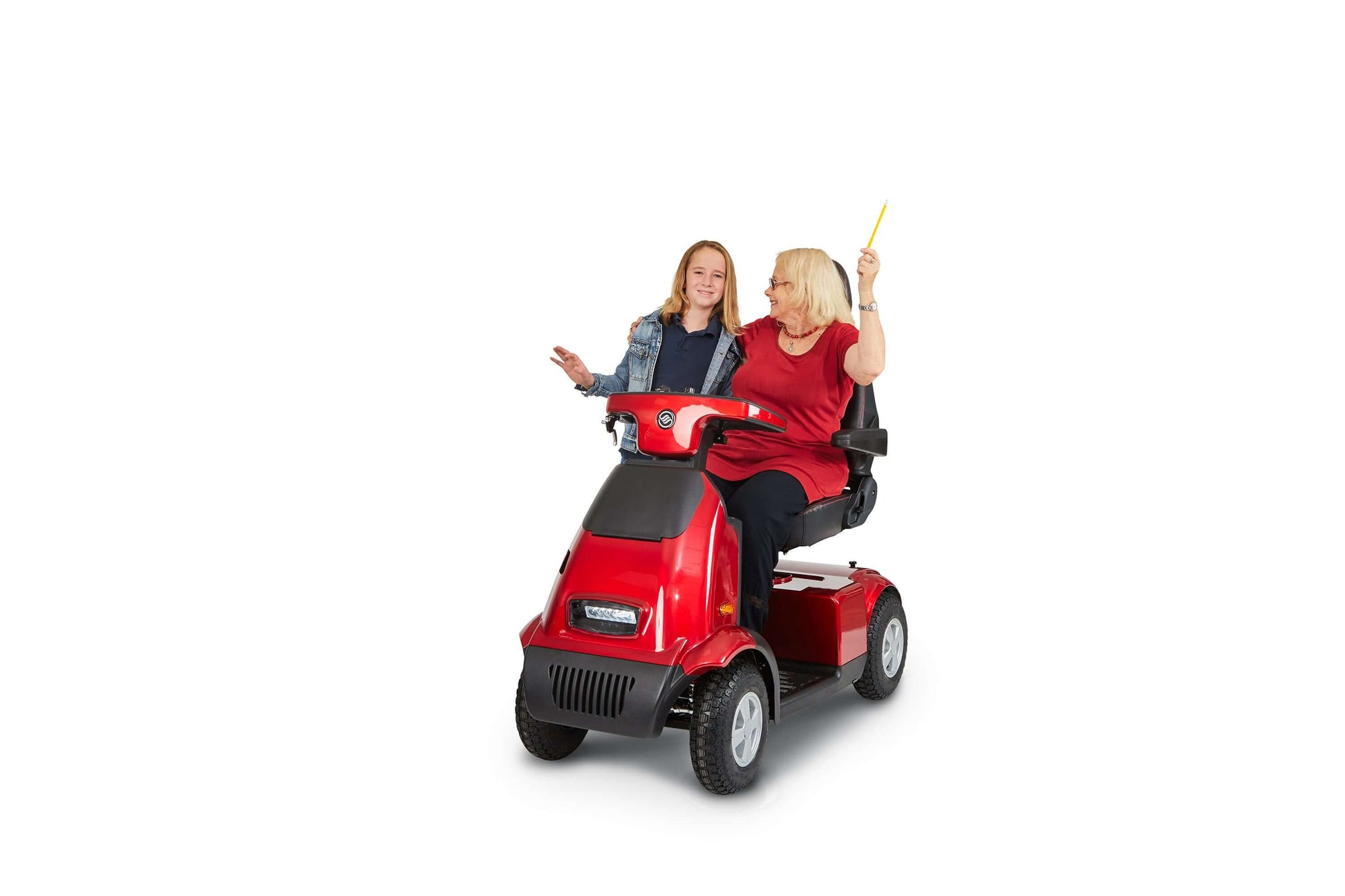 Afiscooter S4 Mobility Scooter - red with single seat and two models