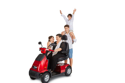 Afiscooter S4 Mobility Scooter - red with single seat and multiple models