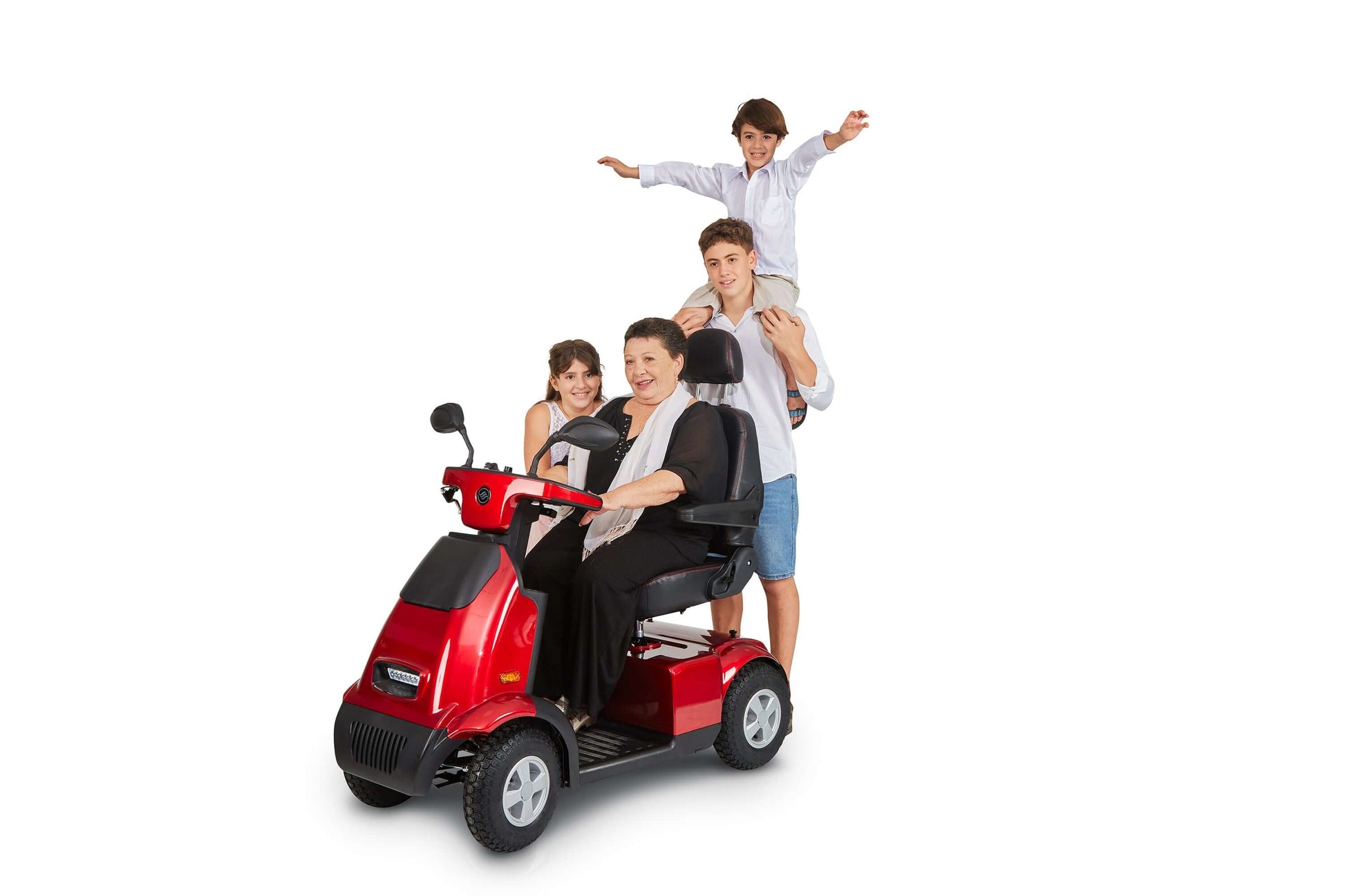 Afiscooter S4 Mobility Scooter - red with single seat and multiple models