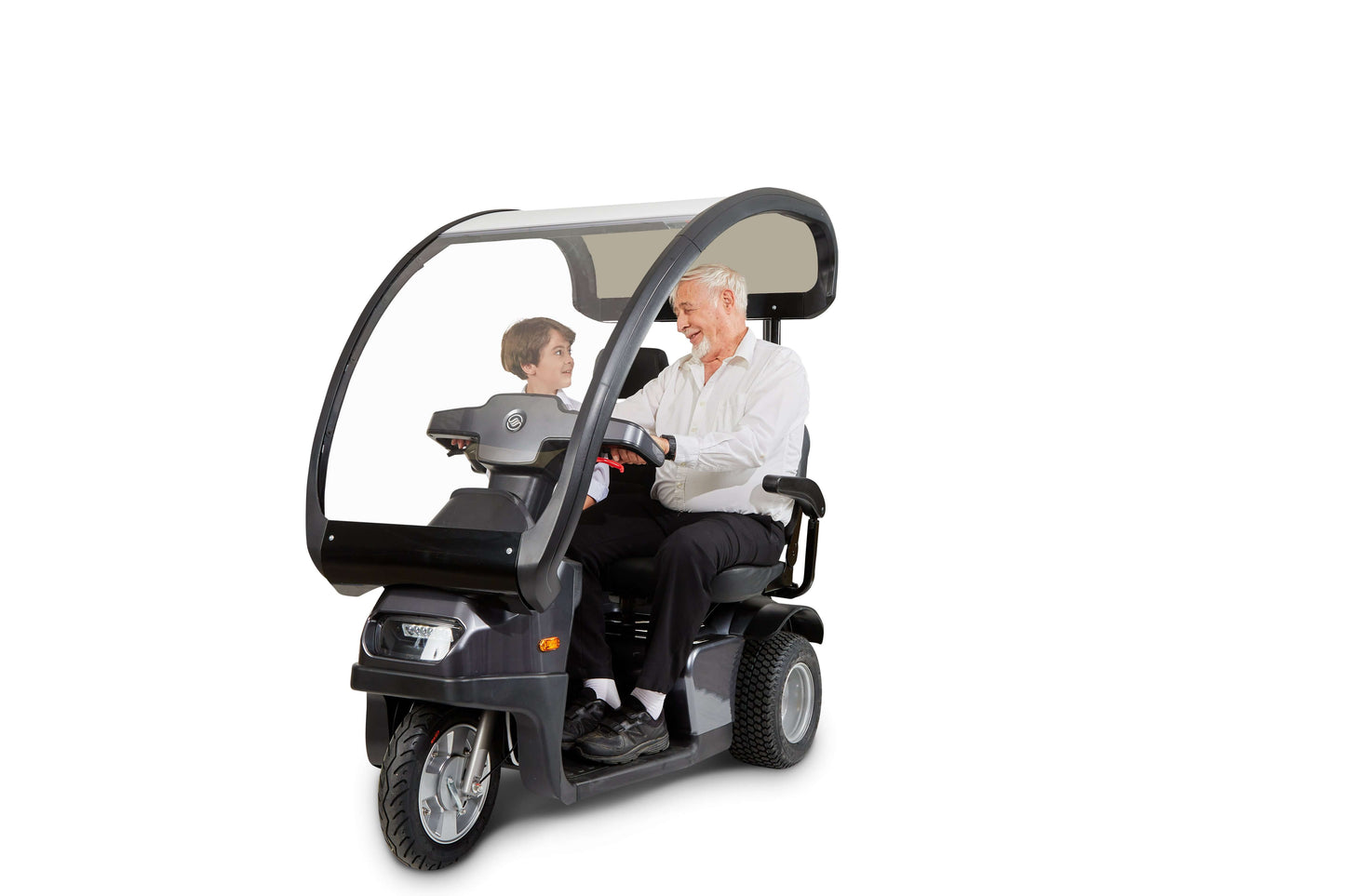 Afiscooter S3 Mobility Scooter - grey with two seats and models