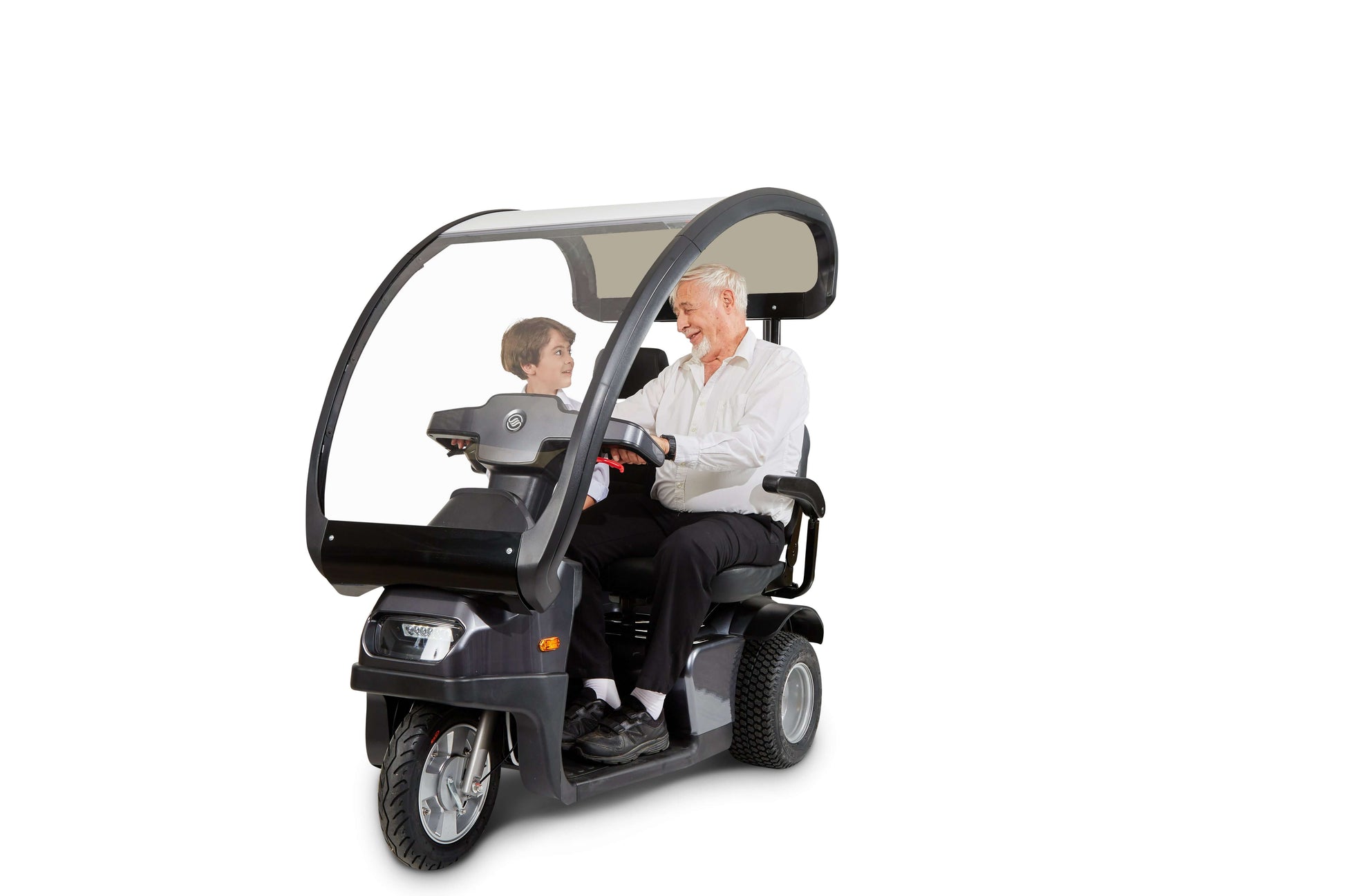 Afiscooter S3 Mobility Scooter - grey with two seats and models