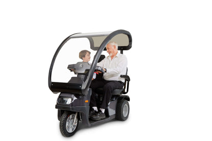 Afiscooter S3 Mobility Scooter - grey with two seats and models