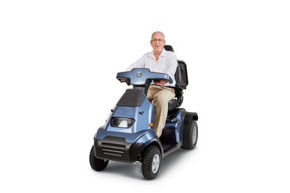 Afiscooter S4 Mobility Scooter - blue with single seat and model