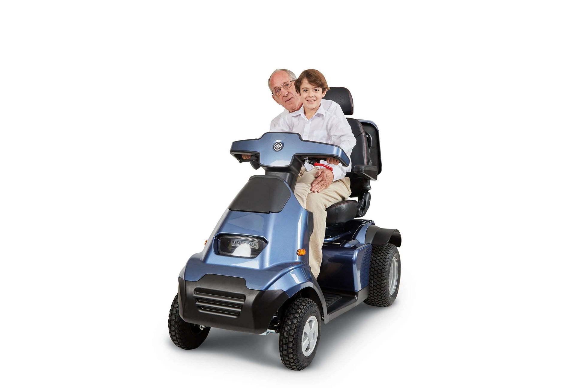 Afiscooter S4 Mobility Scooter - blue with single seat and model