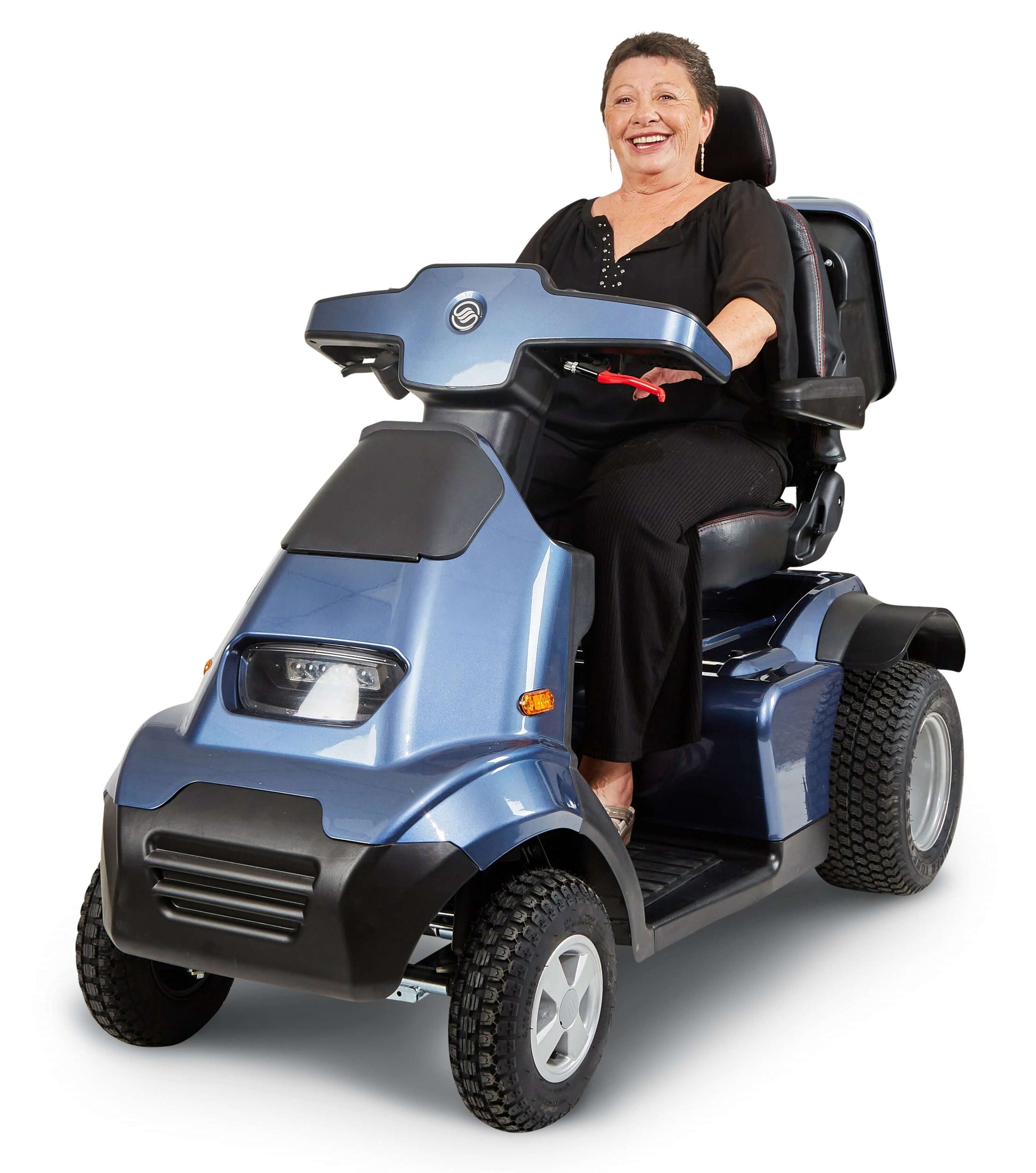 Afiscooter S4 Mobility Scooter - blue with single seat and model