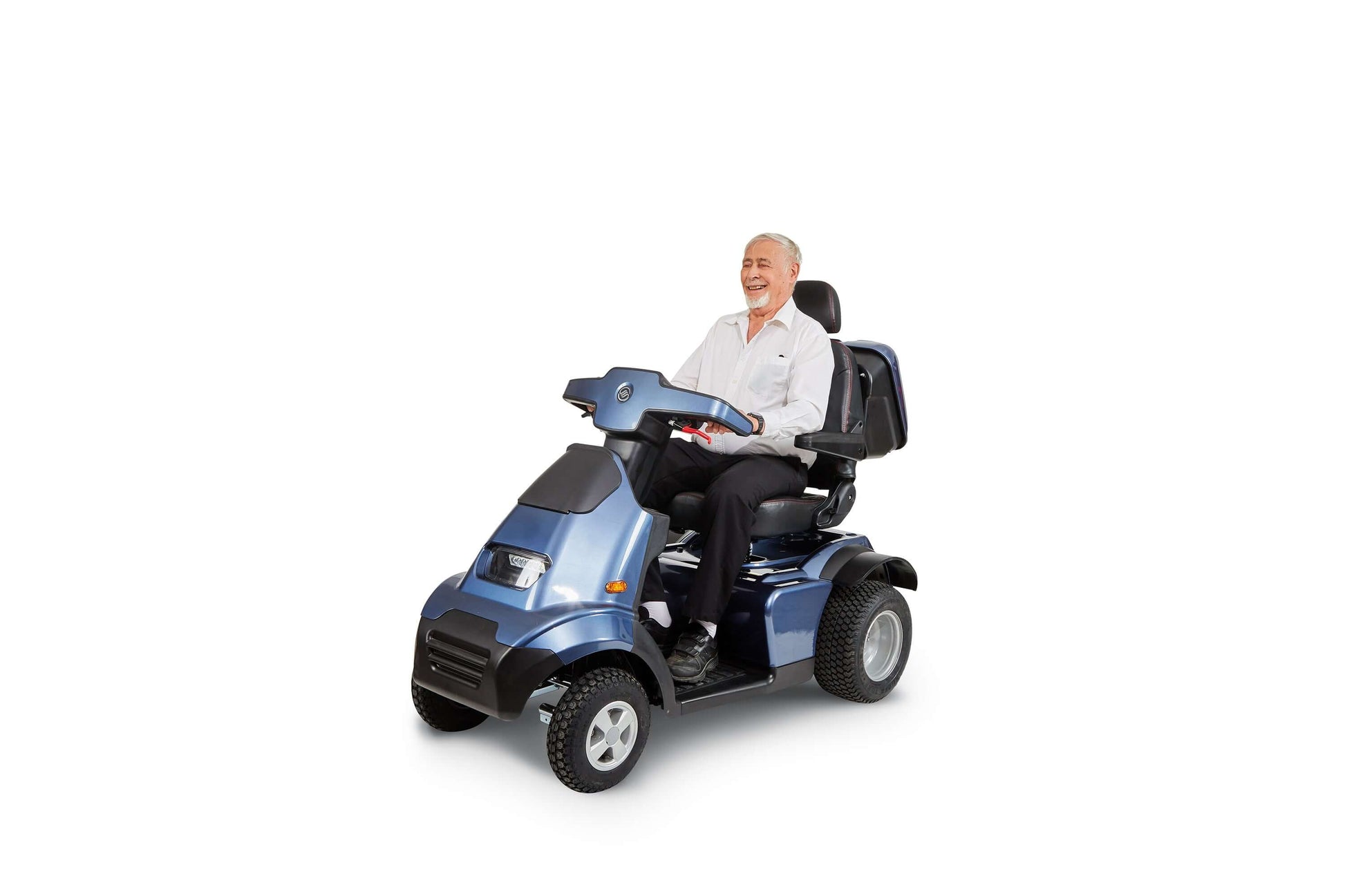 Afiscooter S4 Mobility Scooter - blue with single seat and model