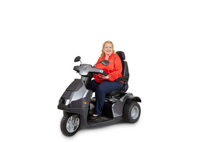 Afiscooter S3 Mobility Scooter - grey with single seat and model