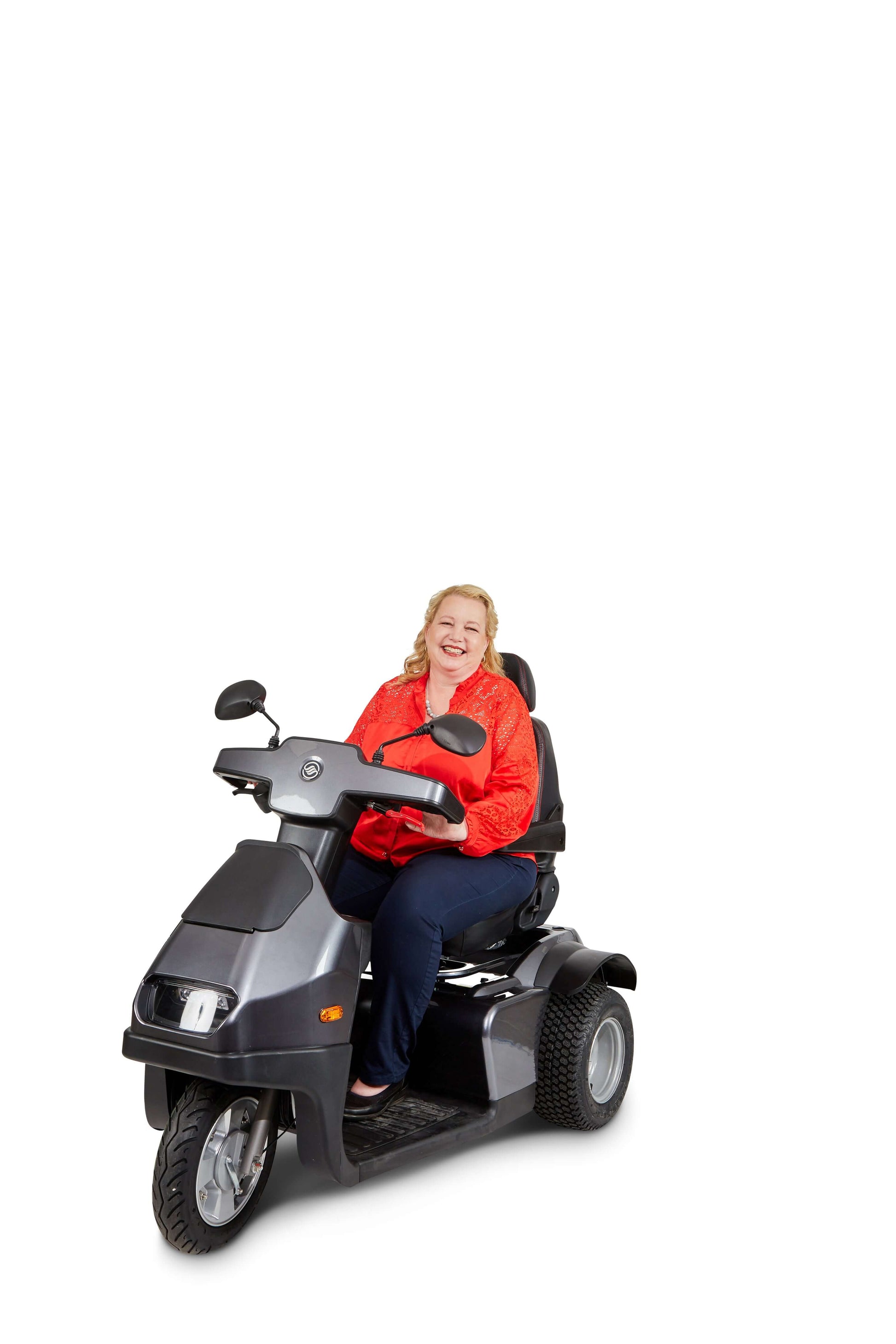 Afiscooter S3 Mobility Scooter - grey with single seat and model