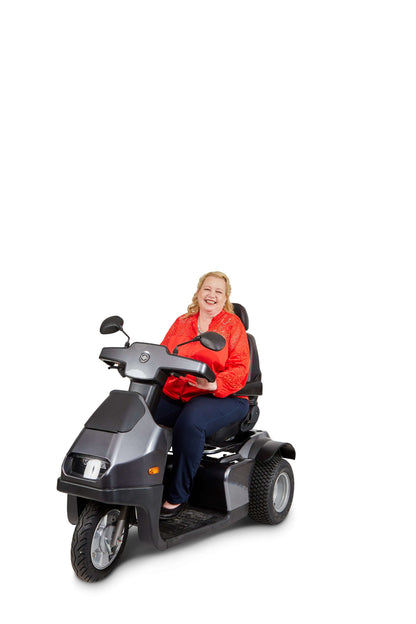Afiscooter S3 Mobility Scooter - grey with single seat and model