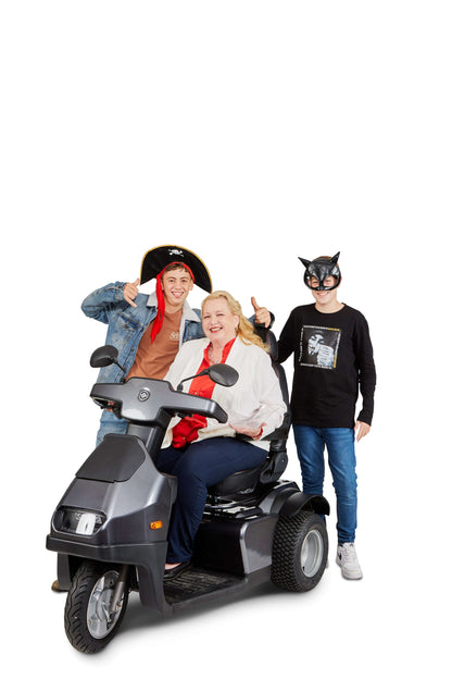 Afiscooter S3 Mobility Scooter - grey with single seat and models