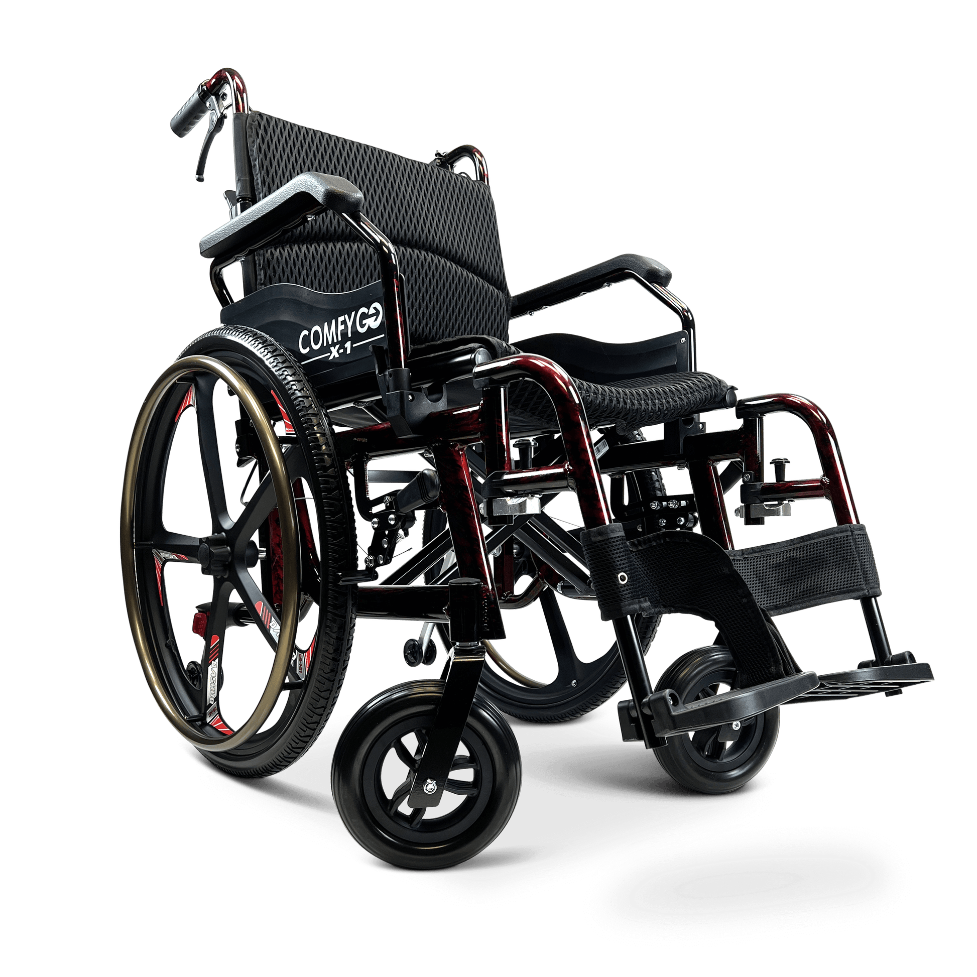 X-1 Manual Wheelchair - red se model right front