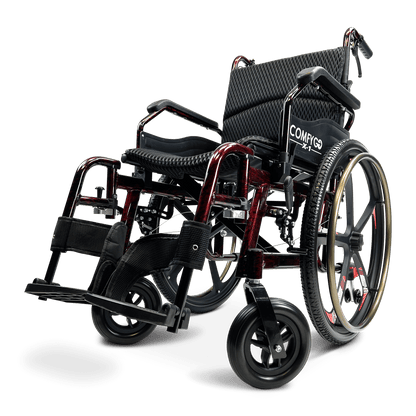 X-1 Manual Wheelchair - red se model left front