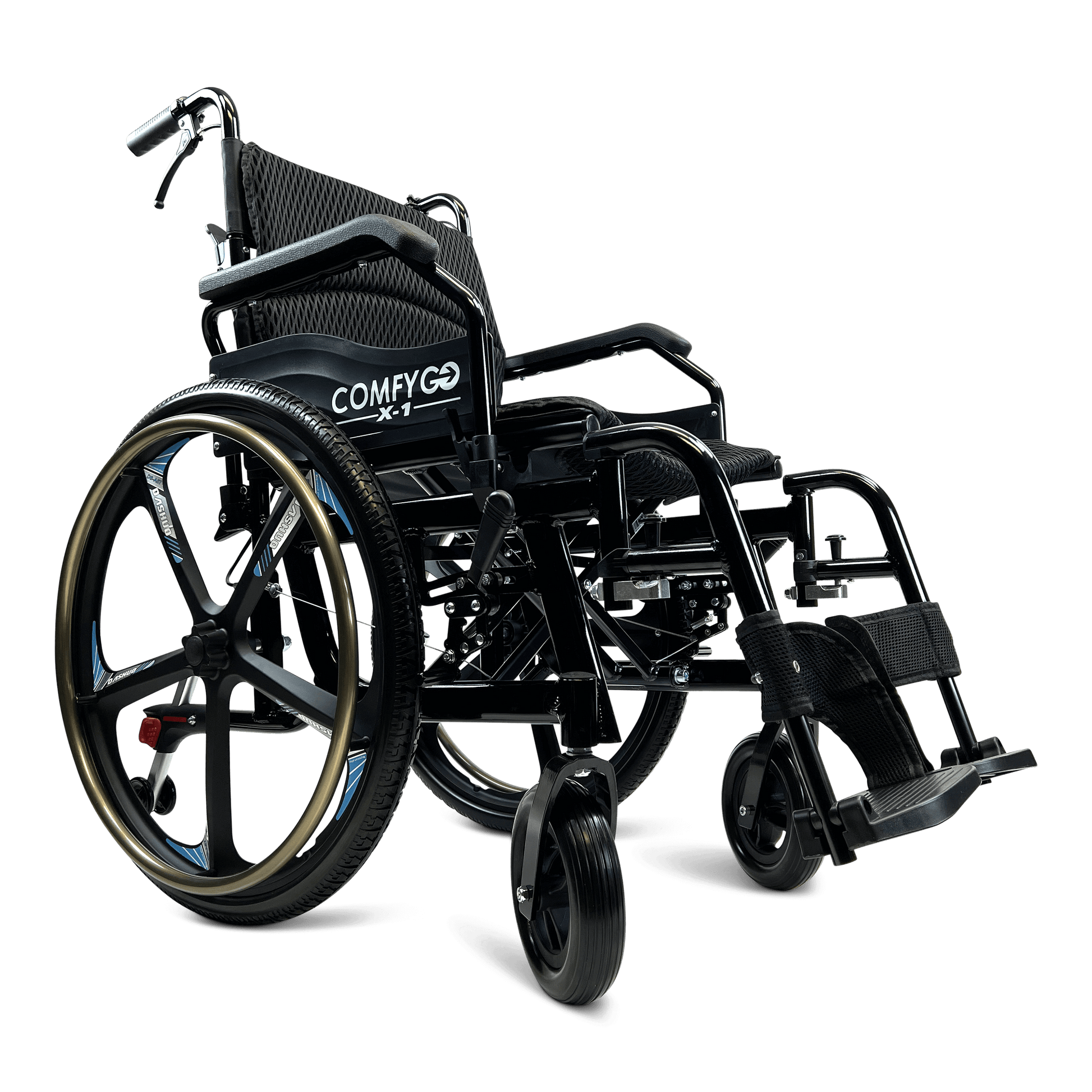 X-1 Manual Wheelchair - black se model right front