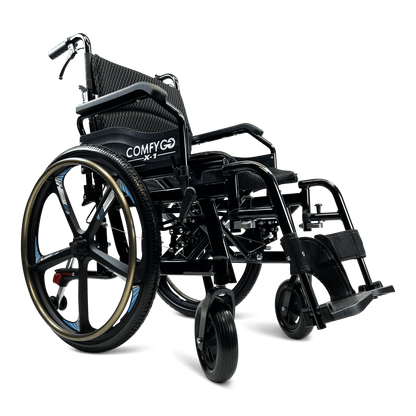 X-1 Manual Wheelchair - black se model right front