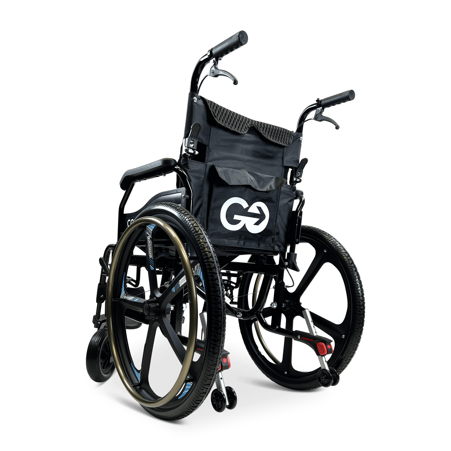 X-1 Manual Wheelchair - black se model left rear