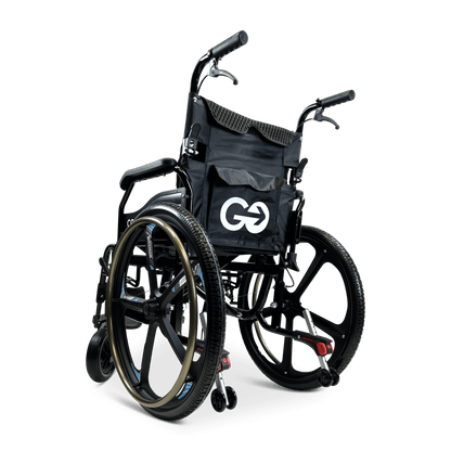 X-1 Manual Wheelchair - black se model left rear