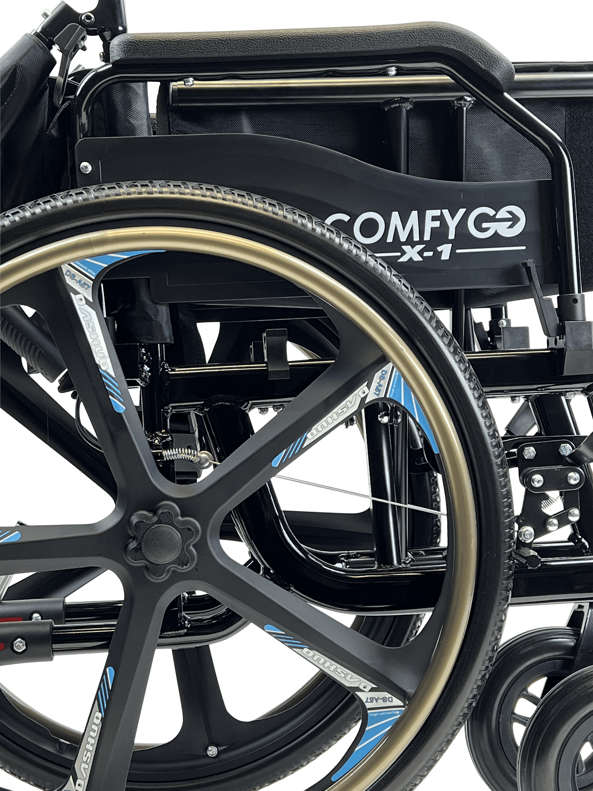 X-1 Manual Wheelchair - black se model close up