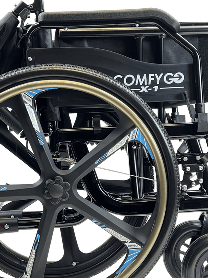 X-1 Manual Wheelchair - black se model close up