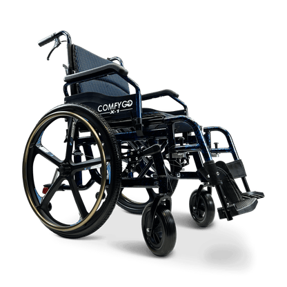 X-1 Manual Wheelchair - blue se model right front