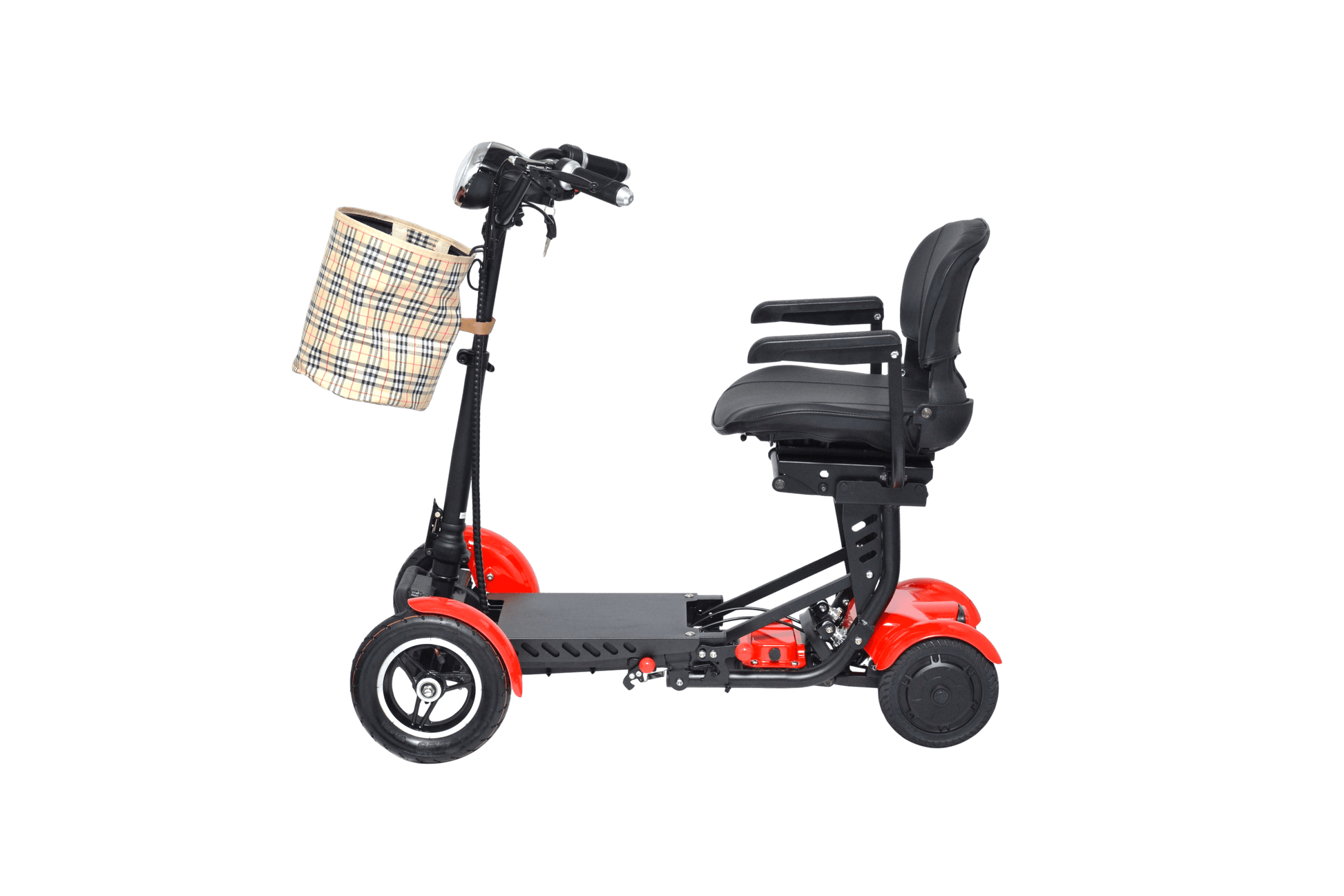 MS 3000 Mobility Scooter - red left side view with basket