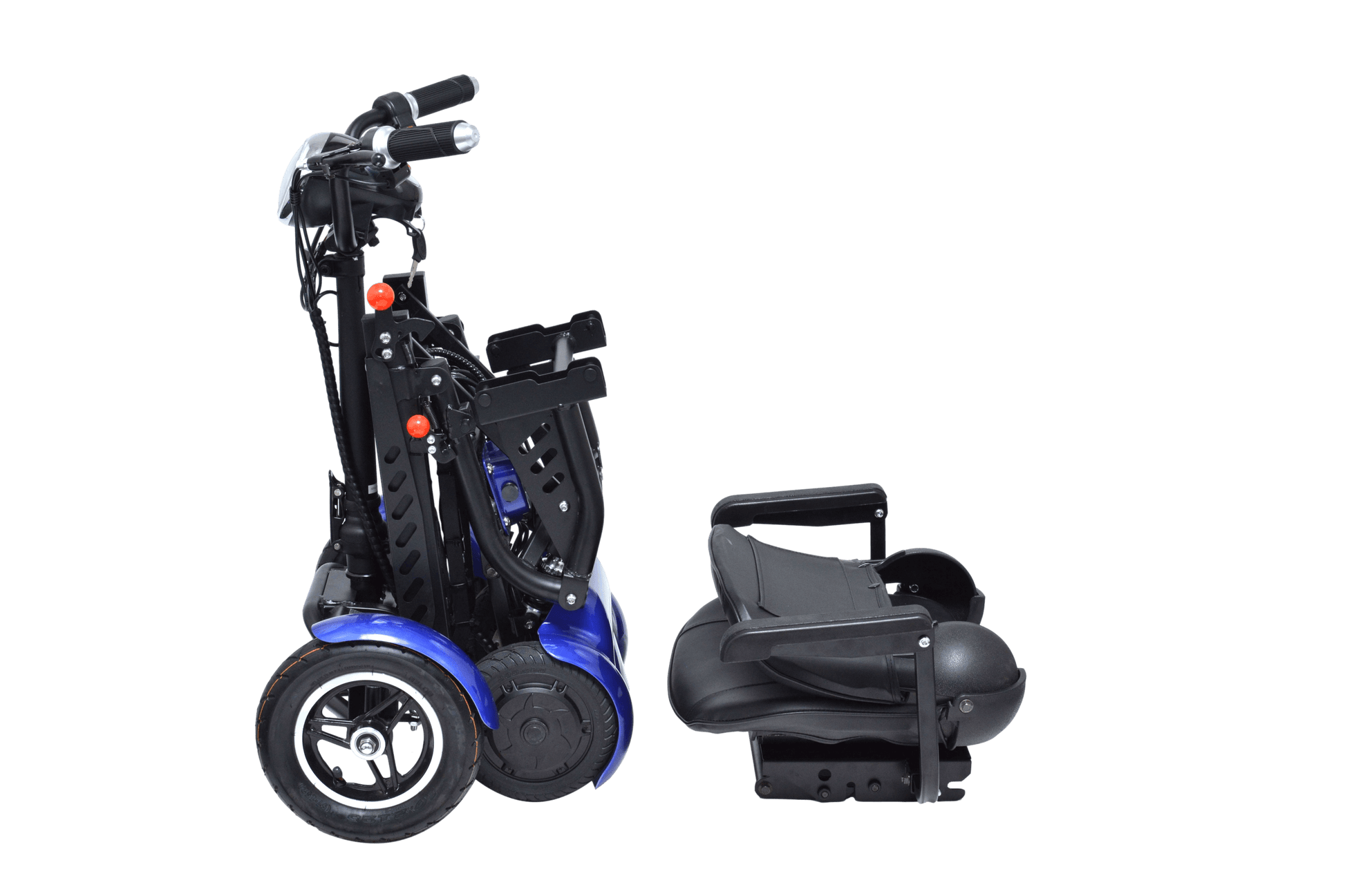 MS 3000 Mobility Scooter - blue folded and seat removed