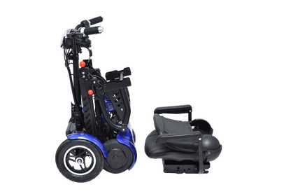 MS 3000 Mobility Scooter - blue folded and seat removed