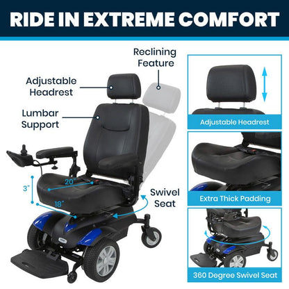 Electric Wheelchair Model V - features and adjustments