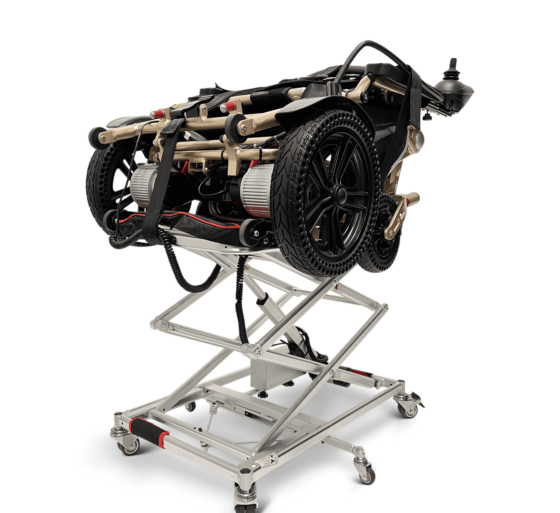 GO Wheelchair and Mobility Scooter Lift - raised with load