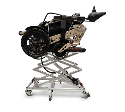 GO Wheelchair and Mobility Scooter Lift - partly raised with load