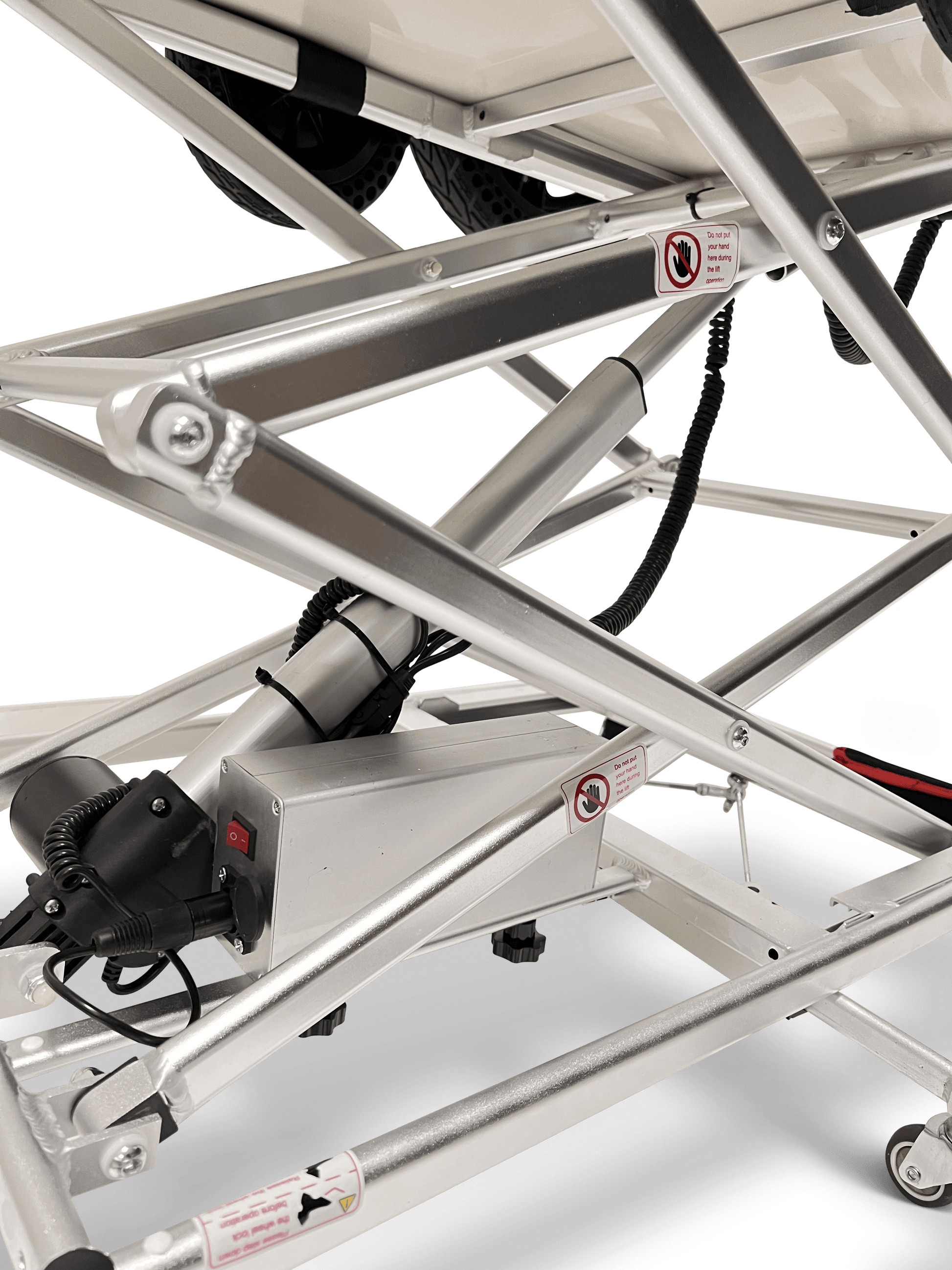 GO Wheelchair and Mobility Scooter Lift - switch, motor and mechanical lift