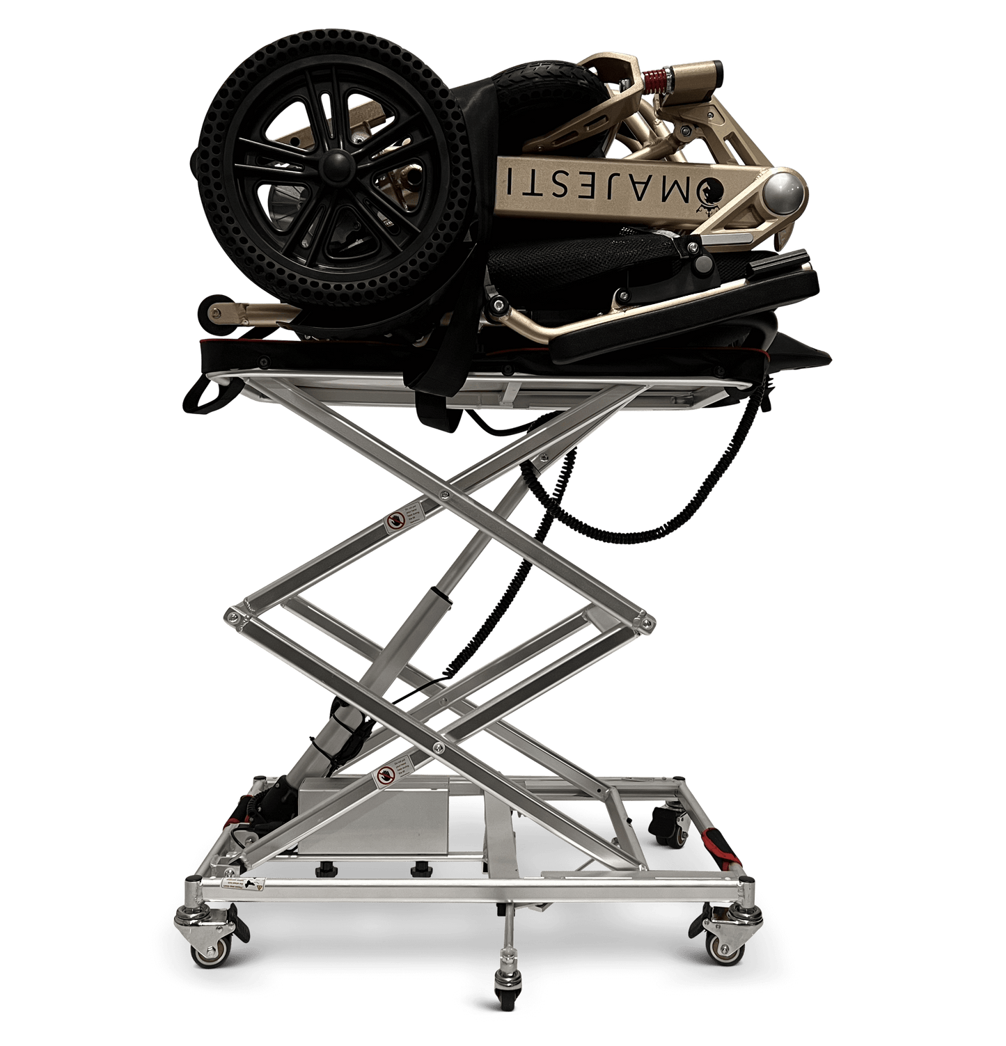 GO Wheelchair and Mobility Scooter Lift - fully raised with load