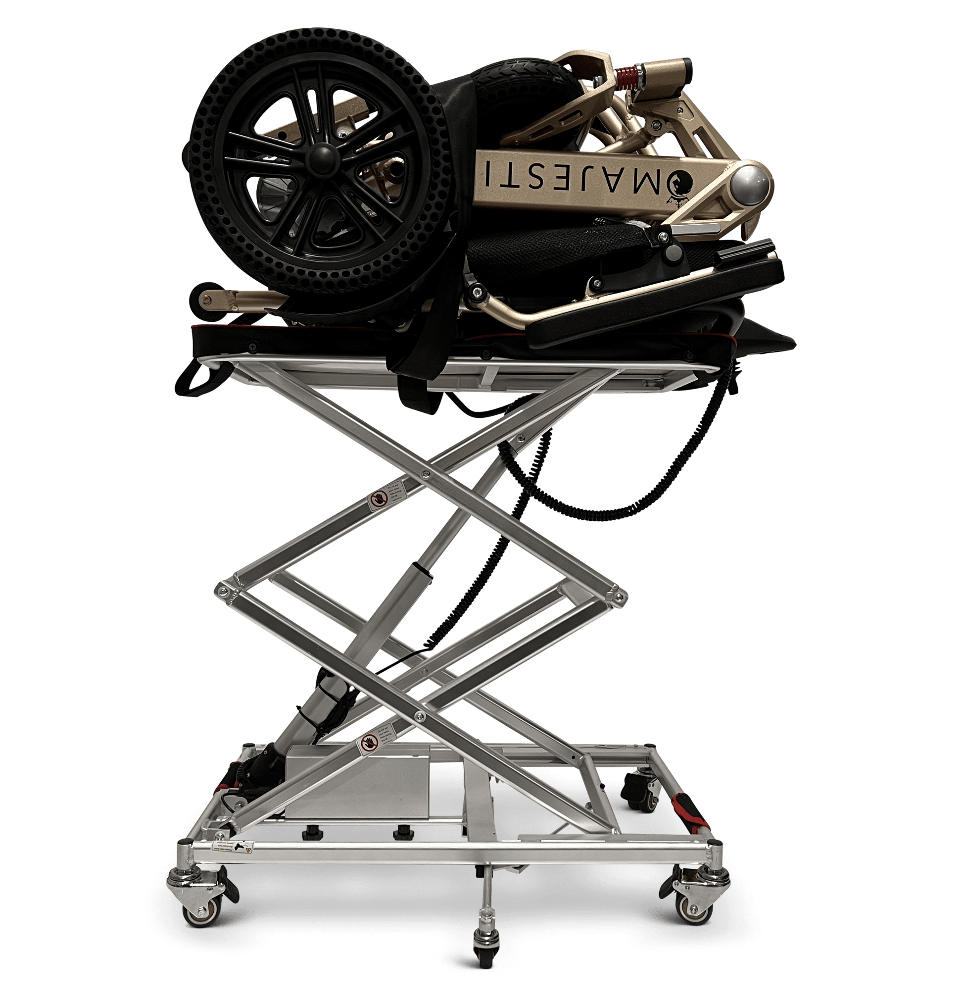 GO Wheelchair and Mobility Scooter Lift - fully raised with load