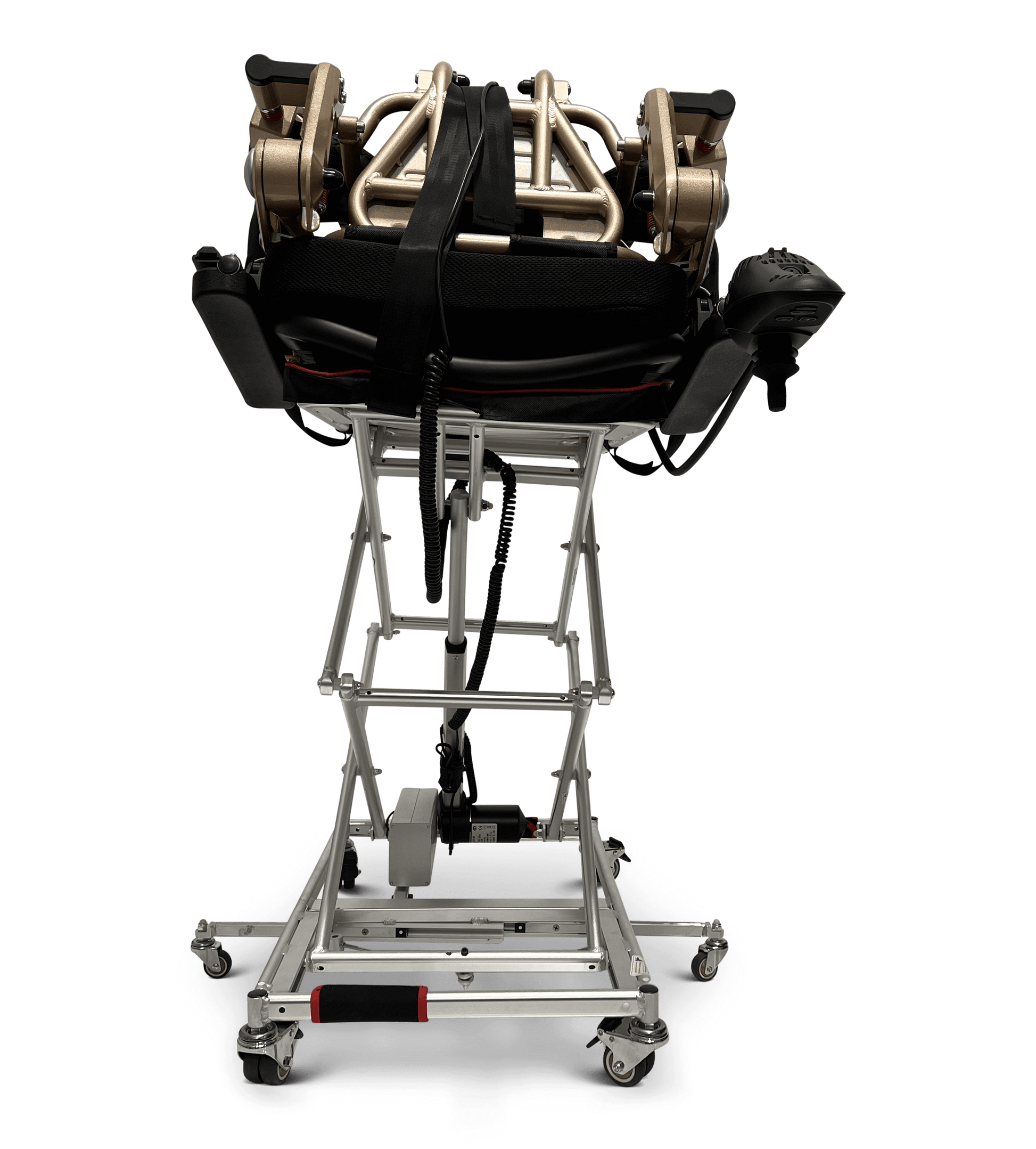 GO Wheelchair and Mobility Scooter Lift - fully raised with load side view