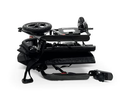 Phoenix Carbon Fiber Electric Wheelchair - folded on right side