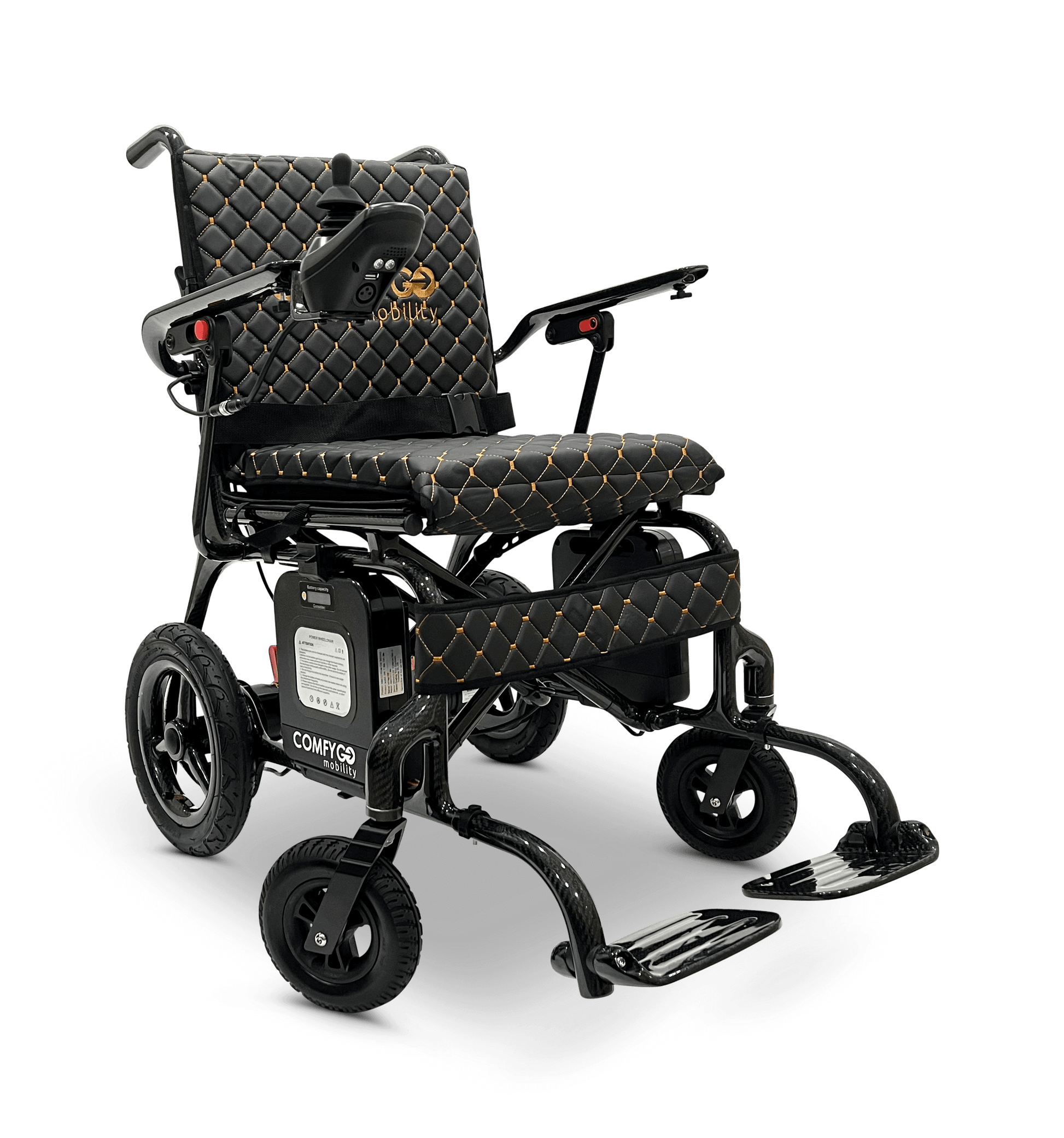Phoenix Carbon Fiber Electric Wheelchair - black color right front