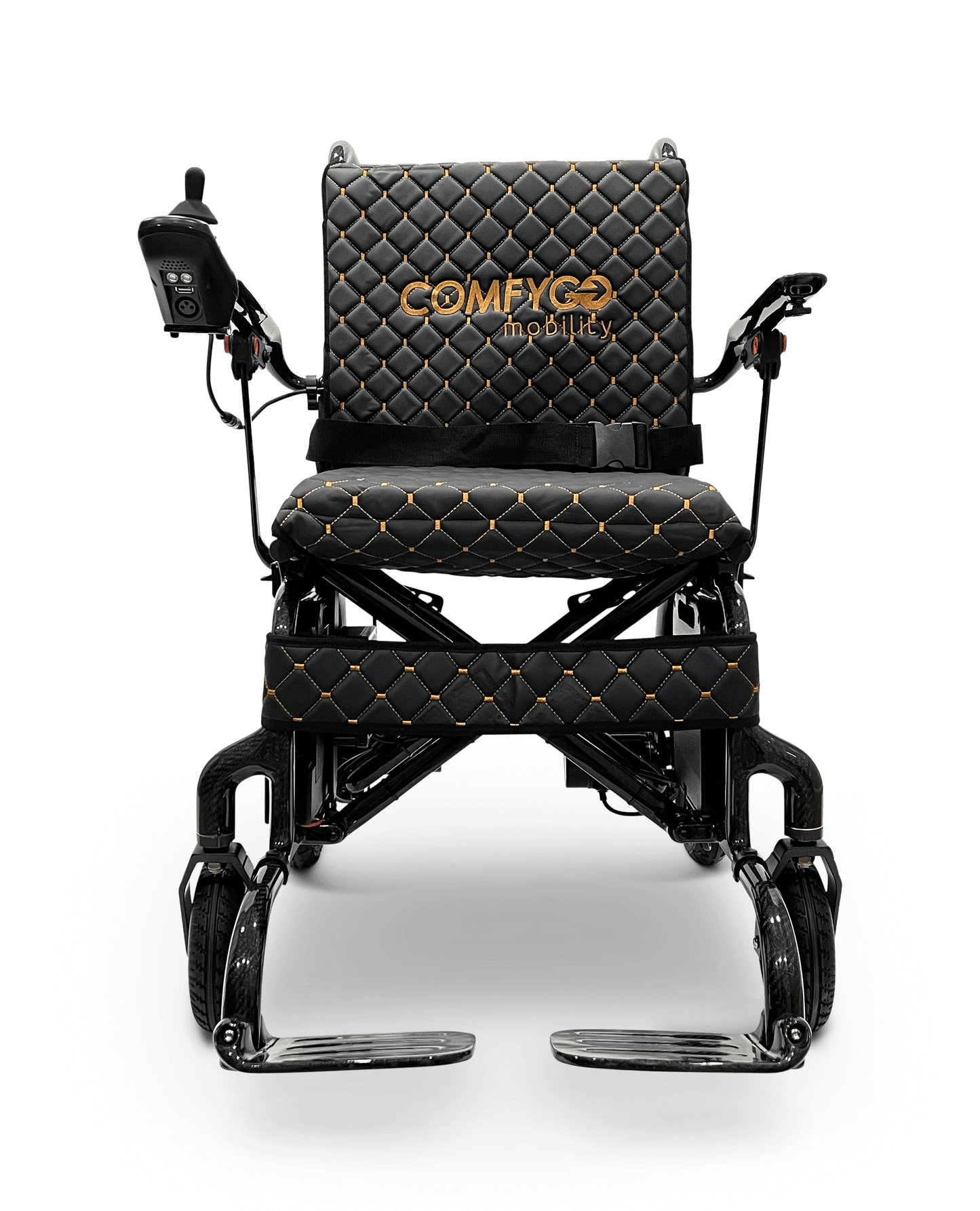Phoenix Carbon Fiber Electric Wheelchair - black color front